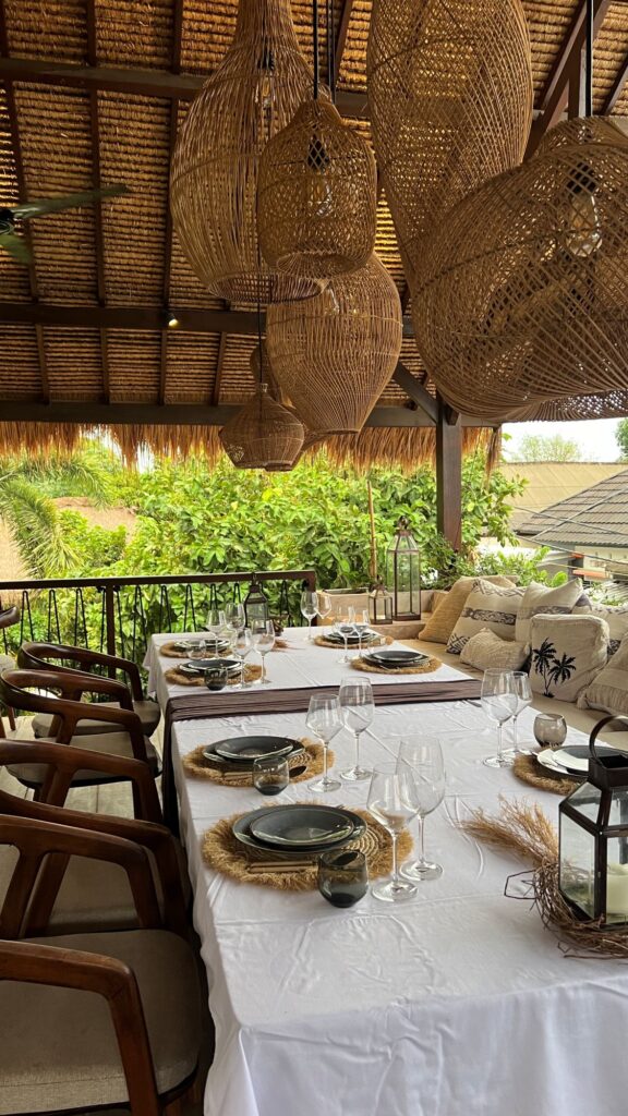 Tafel in restaurant op Gili Air